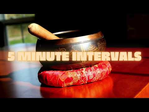 Tibetan Singing Bowl || 5 Minute Intervals || Meditation Timer
