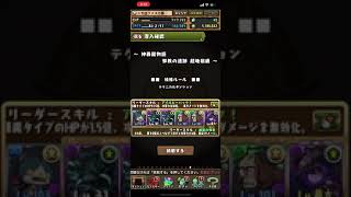 #パズドラ　神器龍ダンジョン　超地獄級　2枚抜き　周回パ
