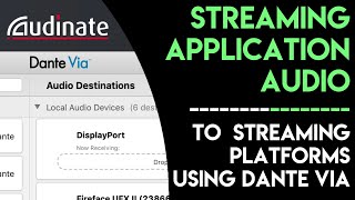 Video thumbnail for Live Stream Ableton (or any other application Audio) to Youtube or Twitch - Audinate Dante Via by GlennThomasTech