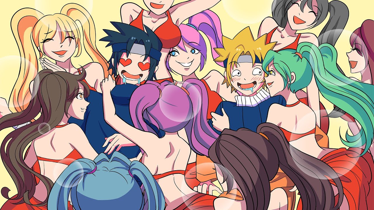 NARUTO TEACH SASUKE TRICK "Sexy No Jutsu" ~ナルトがナルトに [お い ろ け の 術] を教える