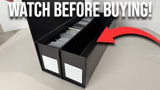 Trading Card Storage Box with Magnetic Closure for 2400+ Sleeveless, Sports Card Case with 7 Divider
