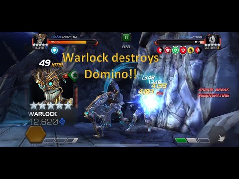 WARLOCK DESTROYS DOMINO | MARVEL CONTEST OF CHAMPIONS