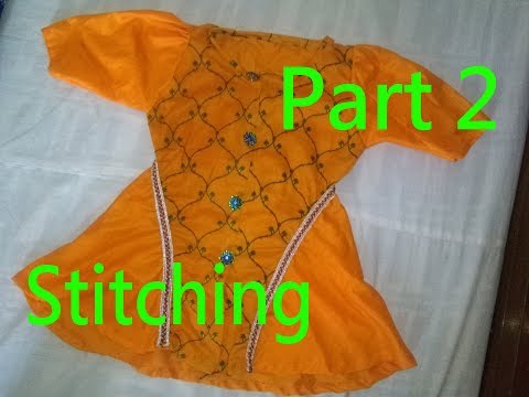 Baby Frock|Butterfly Frock-Stitching|How To Make a Beautiful Butterfly Dress for a Little Girl|Part2 Video