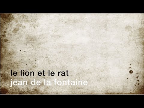 The Minute of Poetry: The Lion and the Rat [Jean de La Fontaine]