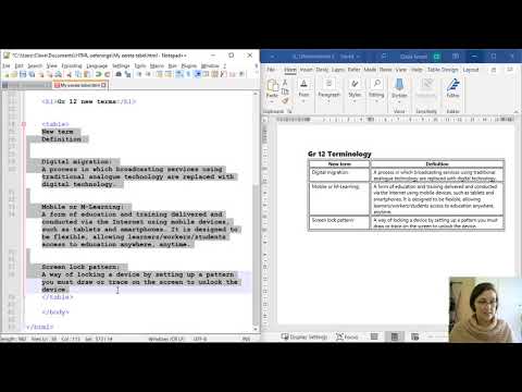 Gr 12 - Mod 6.1 HTML Tabelle les 1
