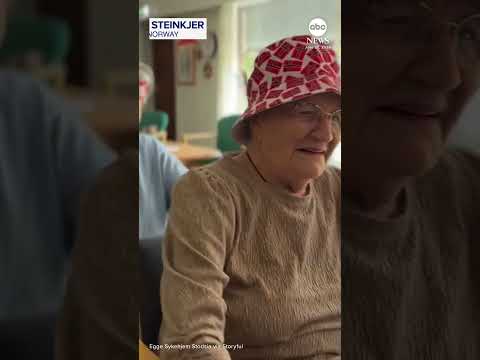 Seniors perform 'Viking Row' at Norway nursing home