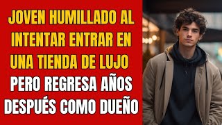 JOVEN HUMILLADO AL INTENTAR ENTRAR EN UNA TIENDA DE LUJO, PERO REGRESA AÑOS DESPUÉS COMO DUEÑO