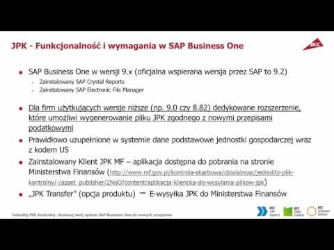 Jednolity Plik Kontrolny dla SAP Business One: dostosuj swój system do nowych przepisów