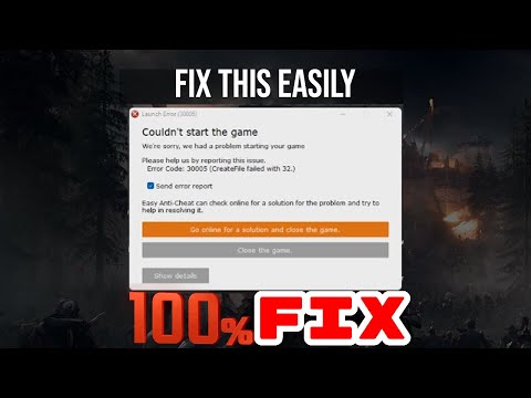 Error Code 30005 How to Fix 100% FIX 2022 For All Multiplayer Games