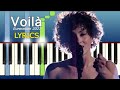 Barbara Pravi - Voilà - France Eurovision Song Contest 2021 - LYRICS - Piano tutorial Facile