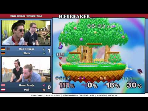 Icebreaker - reaper + Blaze Vs. Baron Brody + Pasi - Winners Finals - Melee Doubles