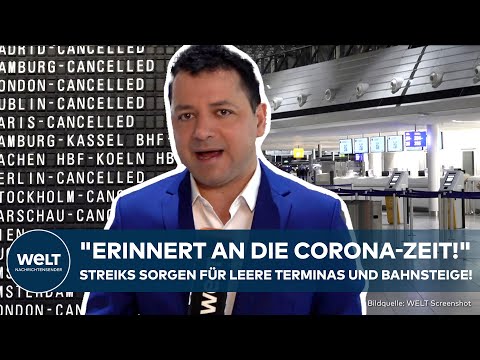 DEUTSCHLAND: Streiks legen Land lahm! Nichts geht mehr bei Lufthansa und Bahn!