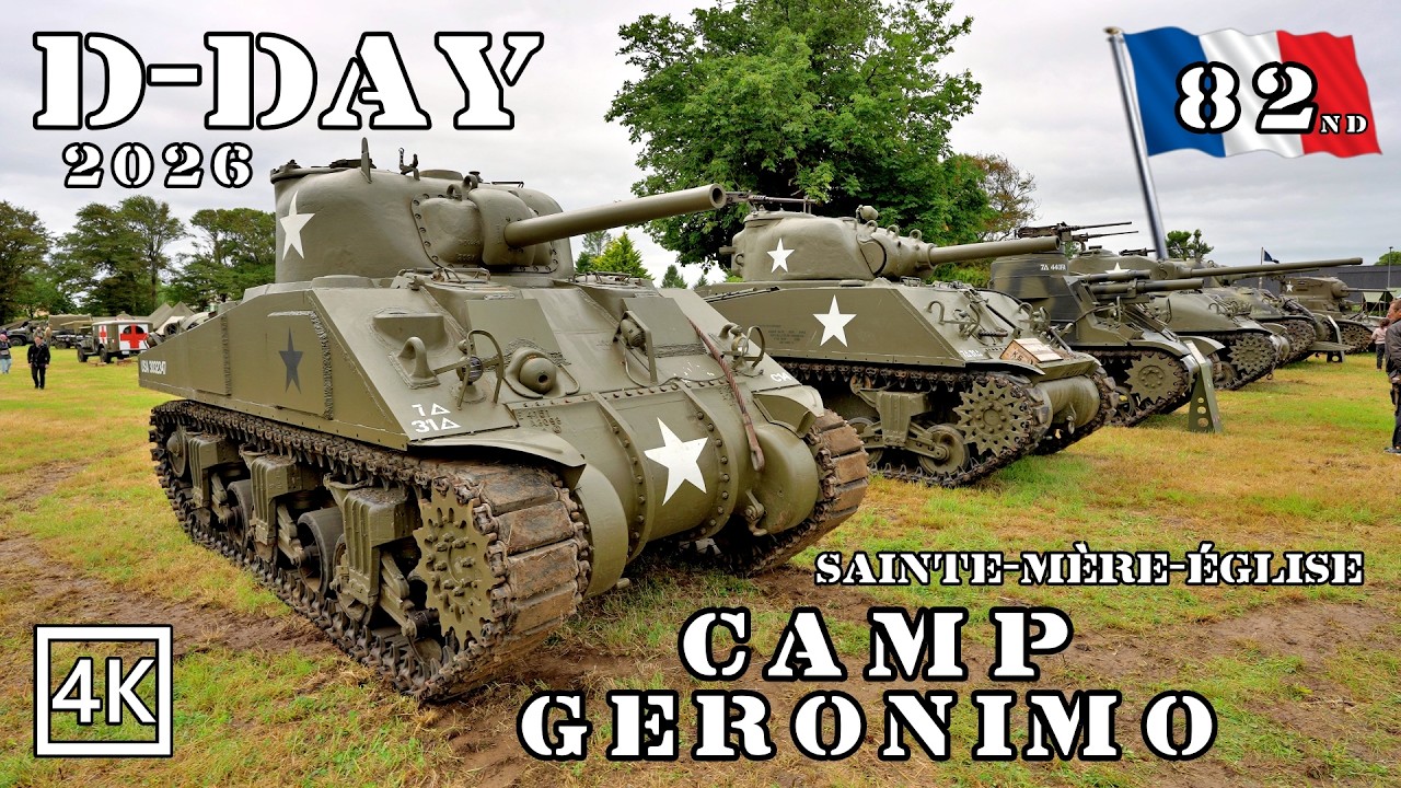 Camp Géronimo | Sainte-Mère-Église |  | 82nd D-DAY 🇫🇷 | Airborne Museum Normandy France 4k 60 FPS