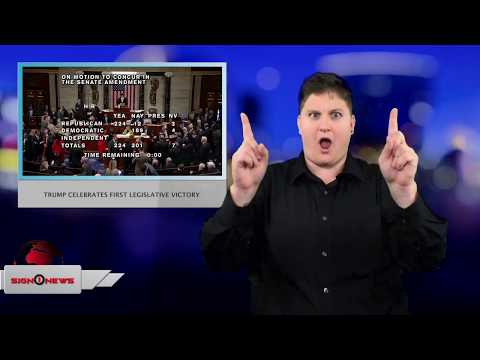 TRUMP CELEBRATES FIRST LEGISLATIVE VICTORY (Sign1News 12.20.17)