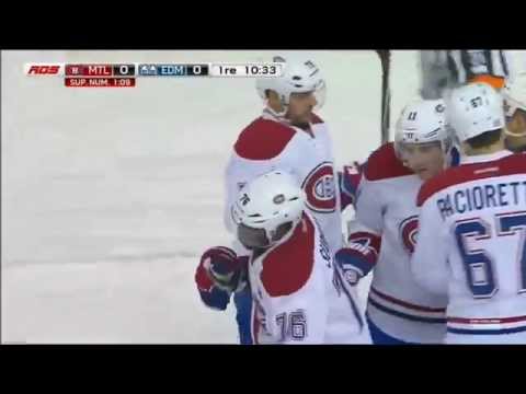 Brendan Gallagher Redirection Goal vs Edmonton 1-0  (10/28/15)