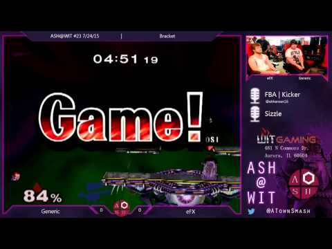 Generic (Ganon) vs. eFX (Fox, Marth) - Melee Bracket ASH@WIT #23 7/24/15