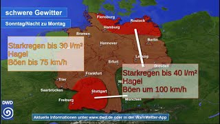 26.06.2022 Unwetterwarnung - Deutscher Wetterdienst (DWD)