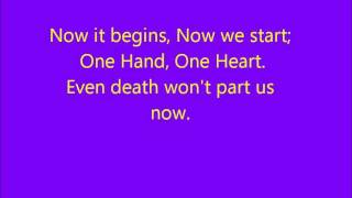 Glee - One Hand One Heart (West Side Story) - Lyrics