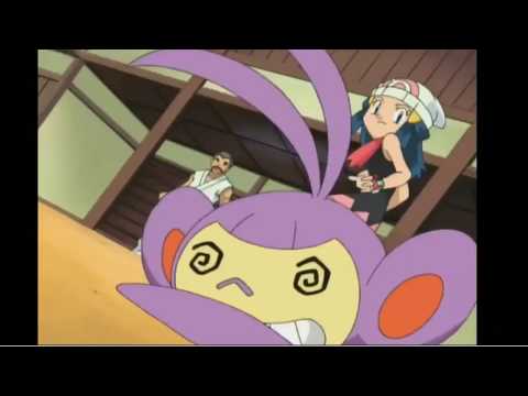 Dawn's ambipom loses against Maylene's lucario