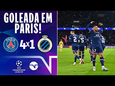 Gols e lances de PSG x Club Brugge