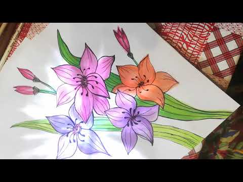 Beautifull flowers with beautiful colours. Flowers by artist.