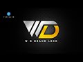 W D Brand Logo Design Pixellab Logo Design Tutorial LogoDesign