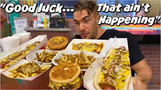 INSANE "AMERICAN FOOD" CHALLENGE DOUBLED?! With Randy Santel Record! Cleburne Texas | Man Vs Food