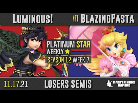 PSW S12:W7 - Luminous! (Pit, Dark Pit) vs NPT | BlazingPasta (Peach) - L Semifinals