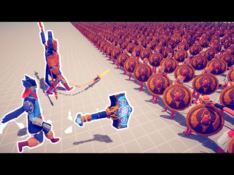 ARES & THOR vs ARMIES - Totally Accurate Battle Simulator TABS