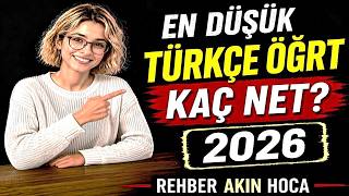 En düşük türkçe öğretmenliği kaç net? 2026 yks I Türkçe öğretmenliği sıralama