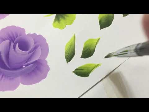 How to paint leaves with acrylic