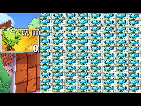 Plants vs Zombies Hack | cabbage pult and  999 tall nut zombies mini LEVEL 1000 Power-Up#1266
