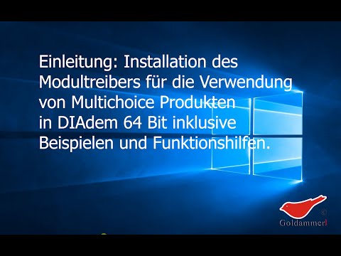 Installation des Modultreiber für DIAdem 64 Bit