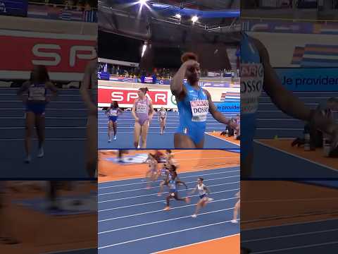 Zaynab Dosso 🇮🇹 runs 7.06, the FASTEST 60m heats in the European indoor history! 🫡