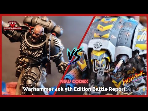 Warhammer 40k 9th Edition ***New Codex*** Battle Report: Iron Hands vs Imperial Knights. 2000pts