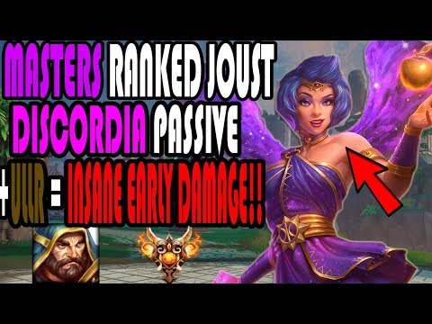 DISCORDIA PASSIVE + ULLR INSANE EARLY GAME!! Masters Ranked Joust- SMITE