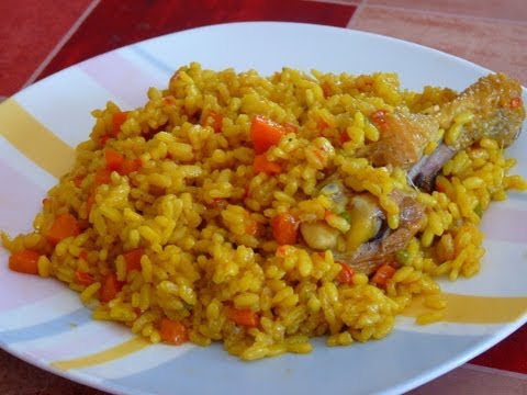 Cocina fácil - Arroz con pollo y verduras - Rice with chicken and vegetables
