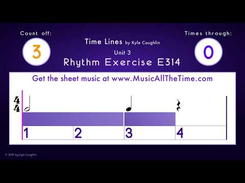 How to Play Half Notes in 4/4 - Exercise E314 Time Lines