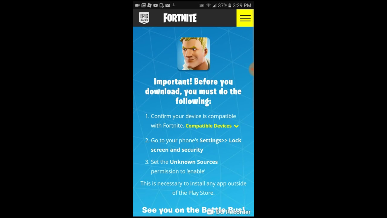 How to download fortnite on Samsung
