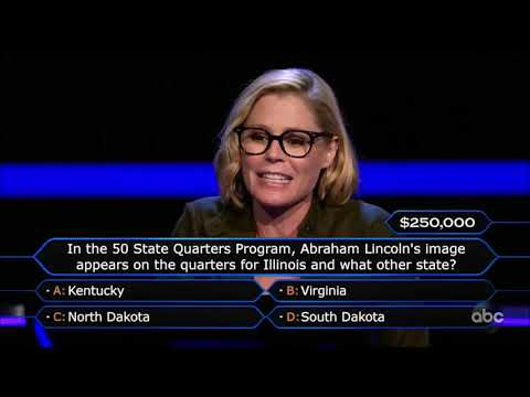 Who Wants To Be A Millionaire 11/1/20:Julie Bowen $250,000 Question