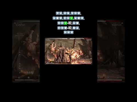 How to do a very large Scorpion kombo #howto #scorpion #mkx #mortalkombatx #mk1scorpion #shorts