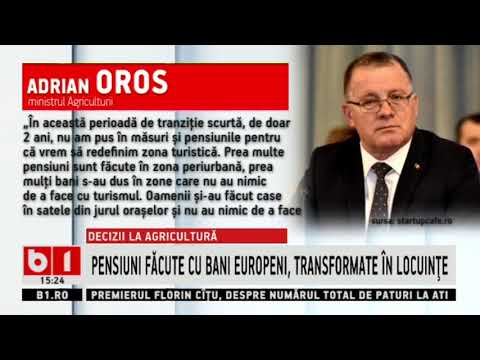 DECIZII LA AGRICULTURA - FARA BANI EUROPENI PENTRU PENSIUNI_Stiri B1_12 aprilie 2021