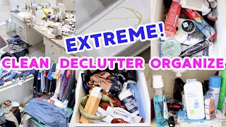 CLEAN, DECLUTTER & ORGANIZE 2021! EXTREME SPEED CLEANING MOTIVATION! CLOSET DECLUTTER TRANSFORMATION