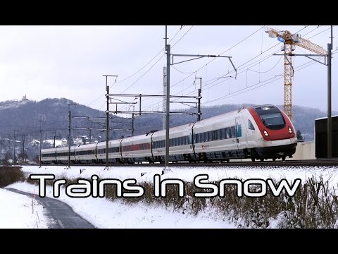 Trains In Snow - Züge im Schnee mit SBB RABDe 500 - ICN InterCity-Neigezug