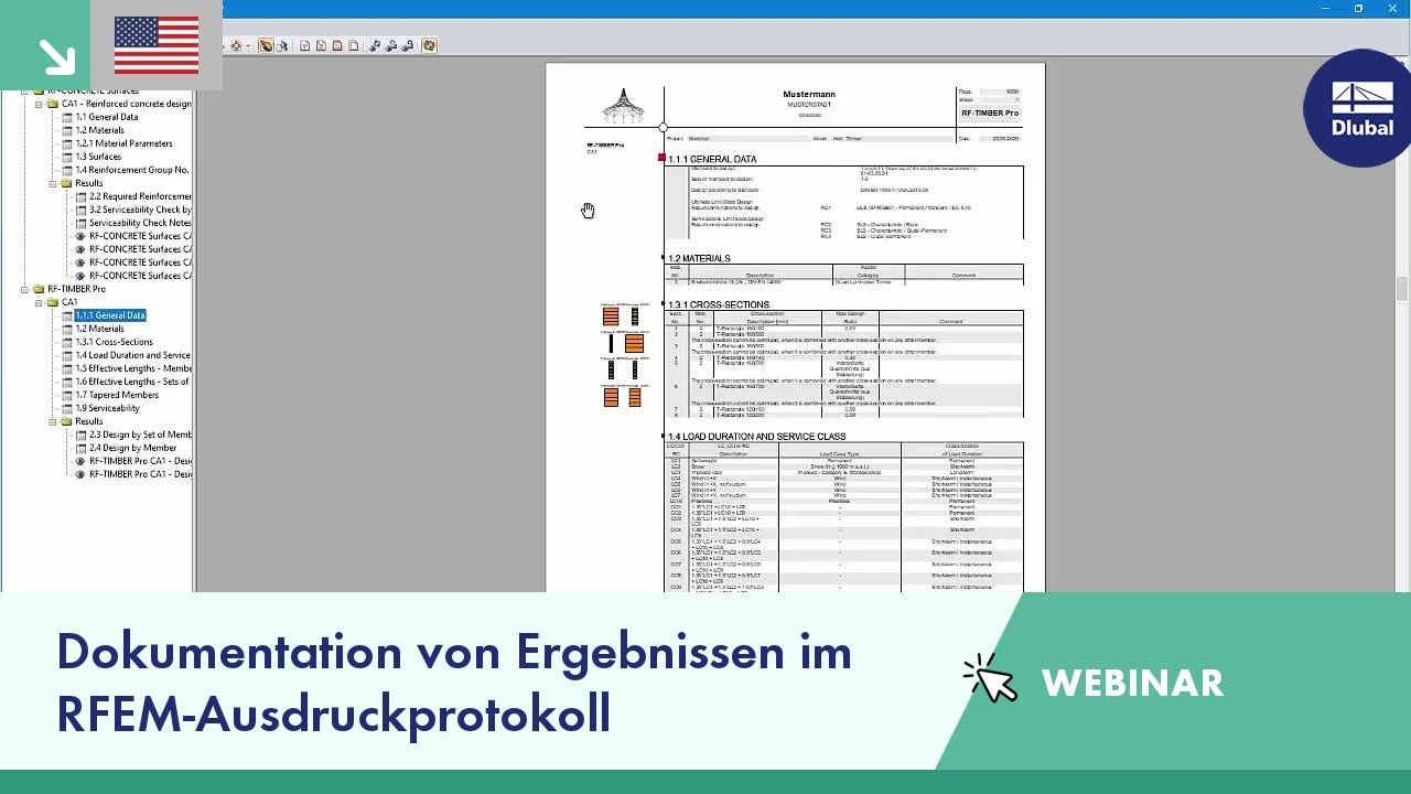 Dokumentation von Ergebnissen im RFEM-Ausdruckprotokoll