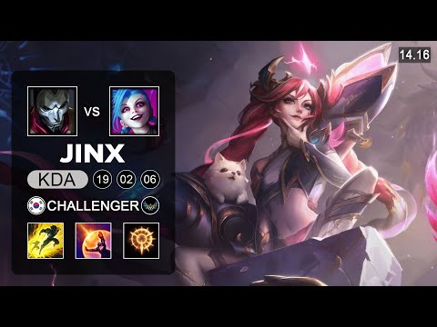 Jinx vs Jhin ADC - KR Challenger - Patch 14.16 Season 14