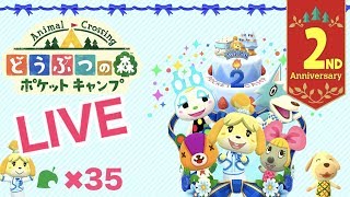 [ポケ森]ライブ#35 雑談しながらほのぼのスローライフ どうぶつの森ポケットキャンプ