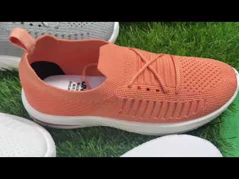 Multicolor uniage ladies sport shoes knitted