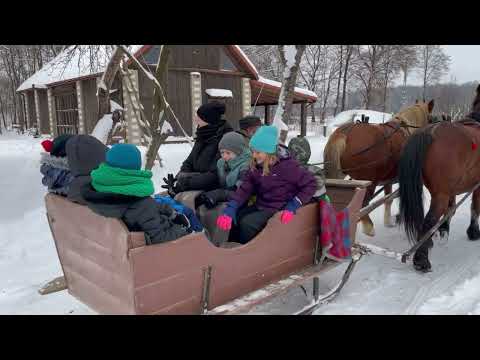 Kulig w Zaborzu. Agroturystyka Zaborze 47 zimą.