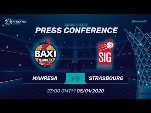 BAXI Manresa v SIG Strasbourg - Press Conference - Basketball Champions League 2019-20